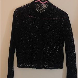 Black lace blouse